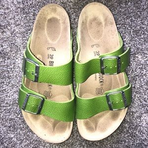 Birkenstock Lime Green Arizona-Styled 8.5 Sandals